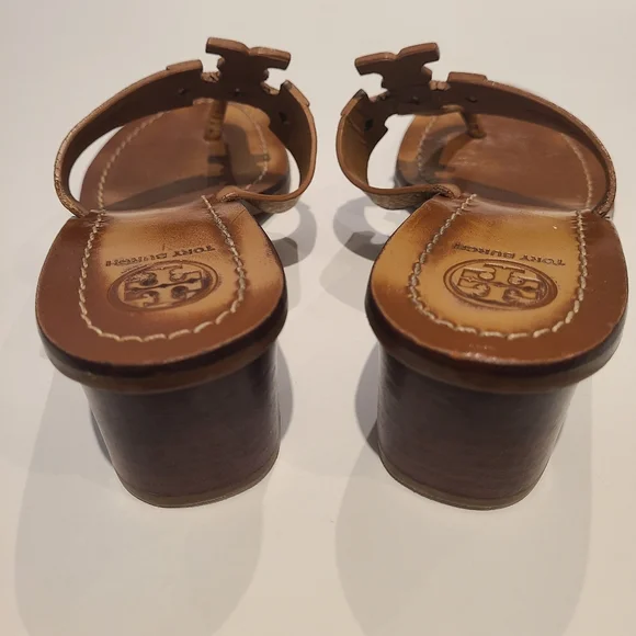 Tory Burch Moore Leather Tan Thong Sandal - Picture 7 of 7